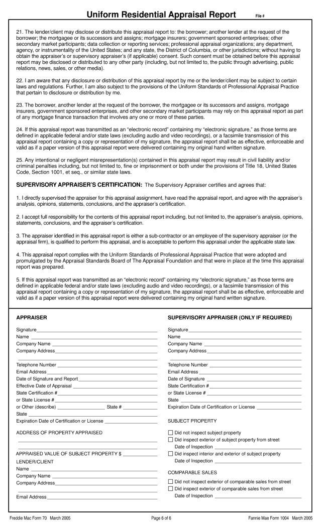 Blank Form 1004 Fill Out and Print PDFs