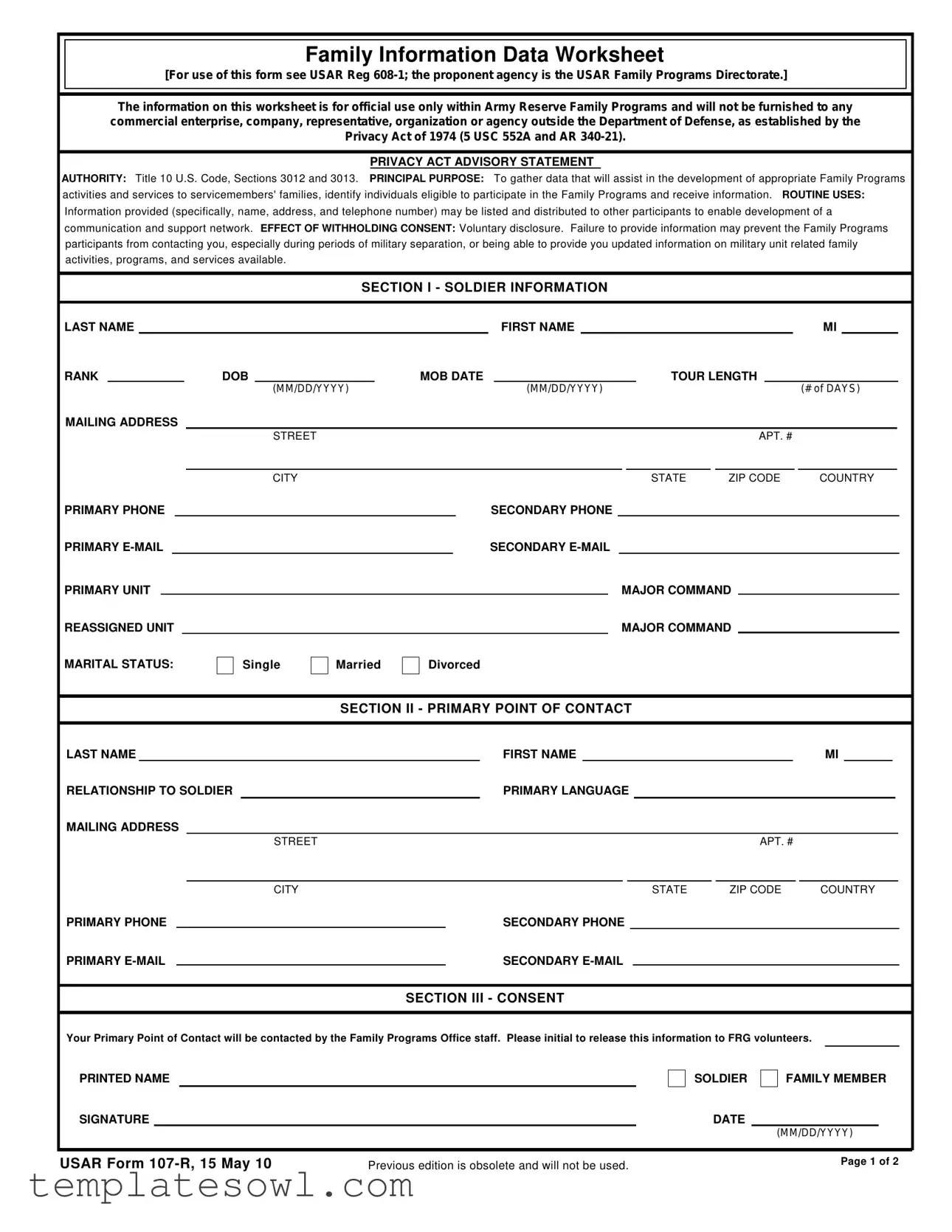 Fill Out Your 107 R Form