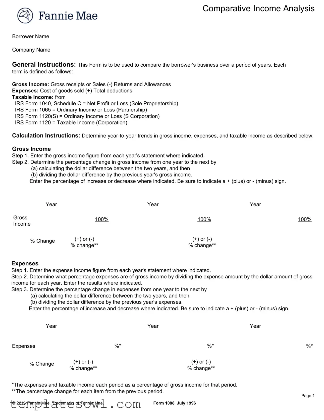 Fill Out Your 1088 Tax Form