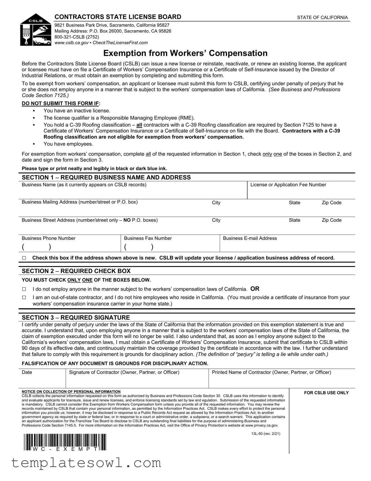 Fill Out Your 13L 50 Form