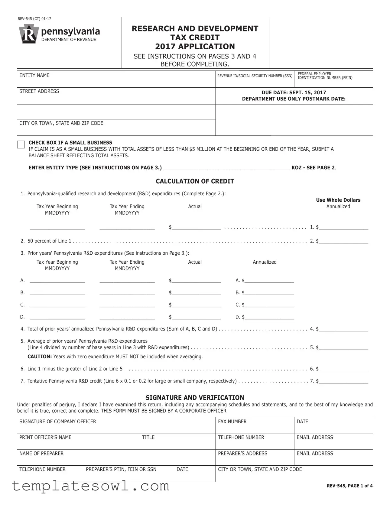 Fill Out Your 2016 Rev 545 Form