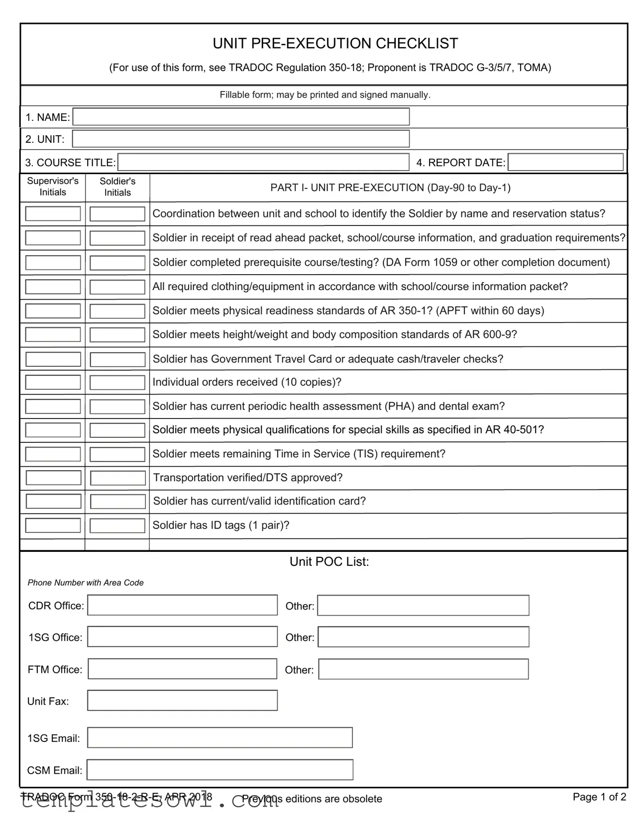 Fill Out Your 2016 Tradoc Form
