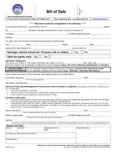 Free Montana Vehicle Bill of Sale Template