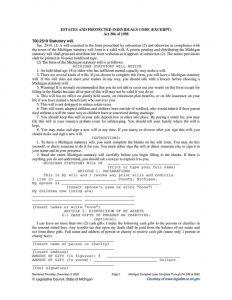 Free Michigan (MI) Last Will and Testament Template | Fillable Forms