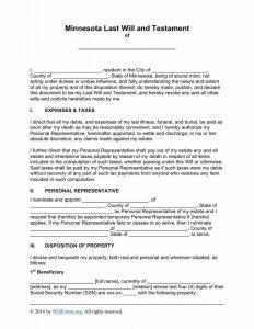Free Minnesota Last Will and Testament Template