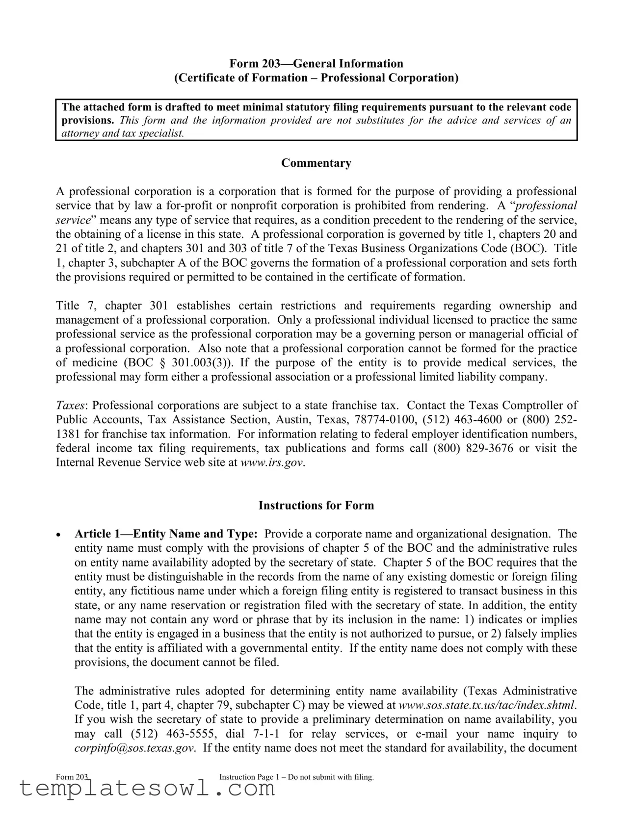 Fill Out Your 203 Form