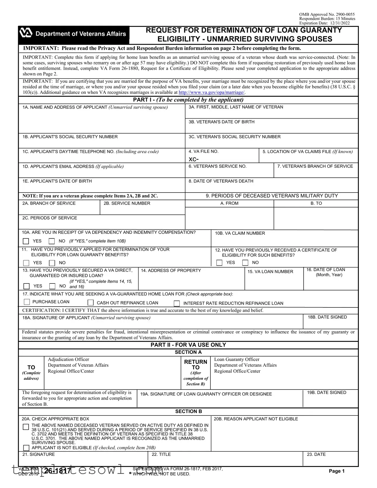 Fill Out Your 26 1817 Form