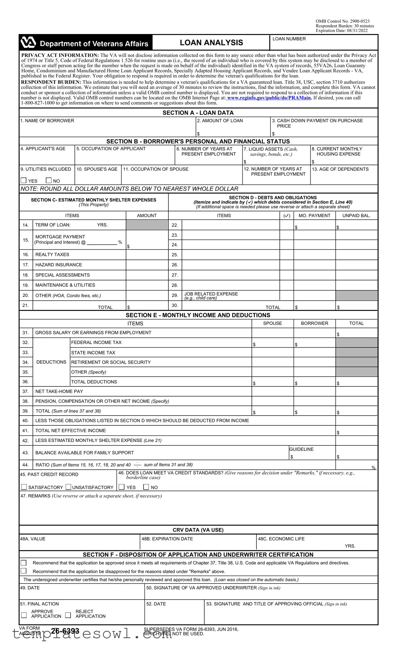 Fill Out Your 26 6393 Form