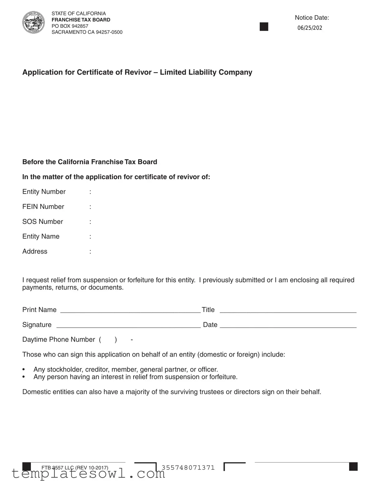 Fill Out Your 3557 Llc Form