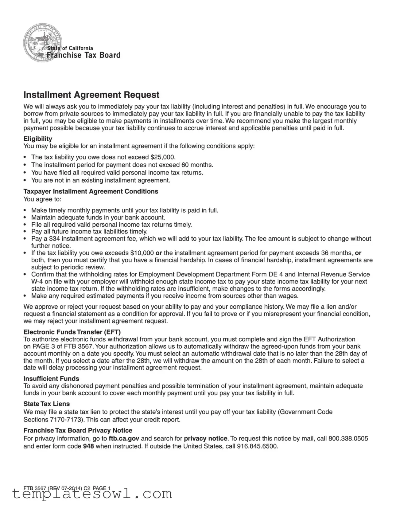 Fill Out Your 3567 Form