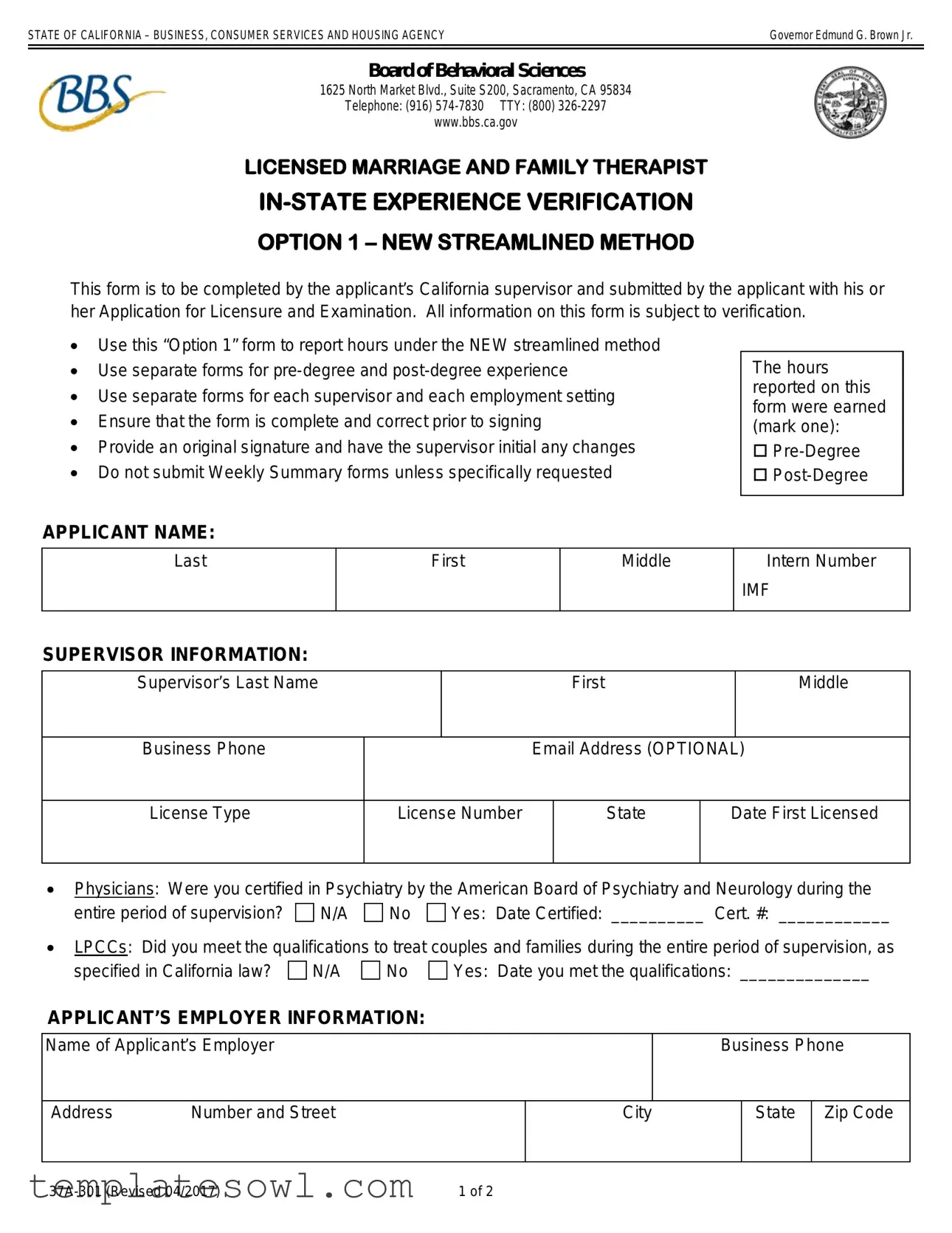 Fill Out Your 37A 301A Form