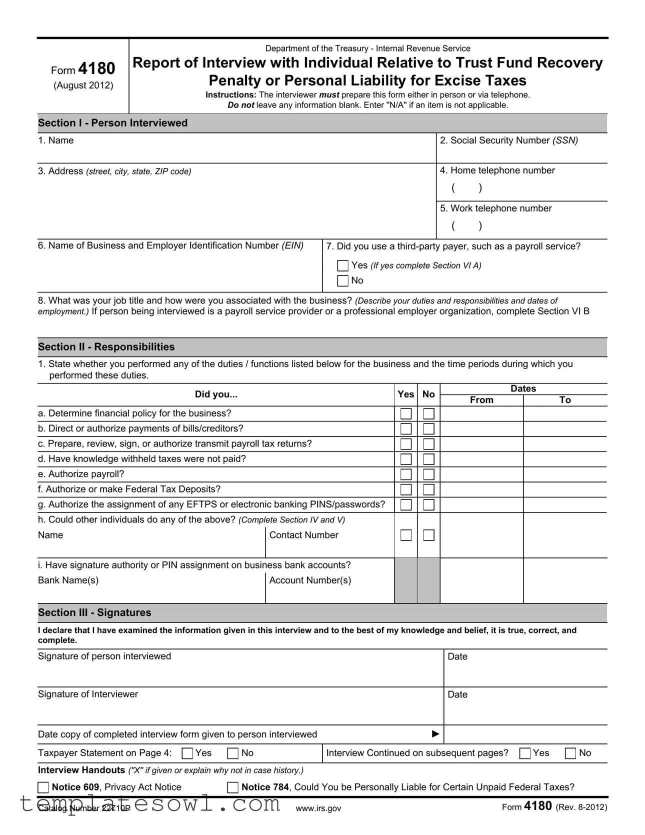 Fill Out Your 4180 Pdf Form