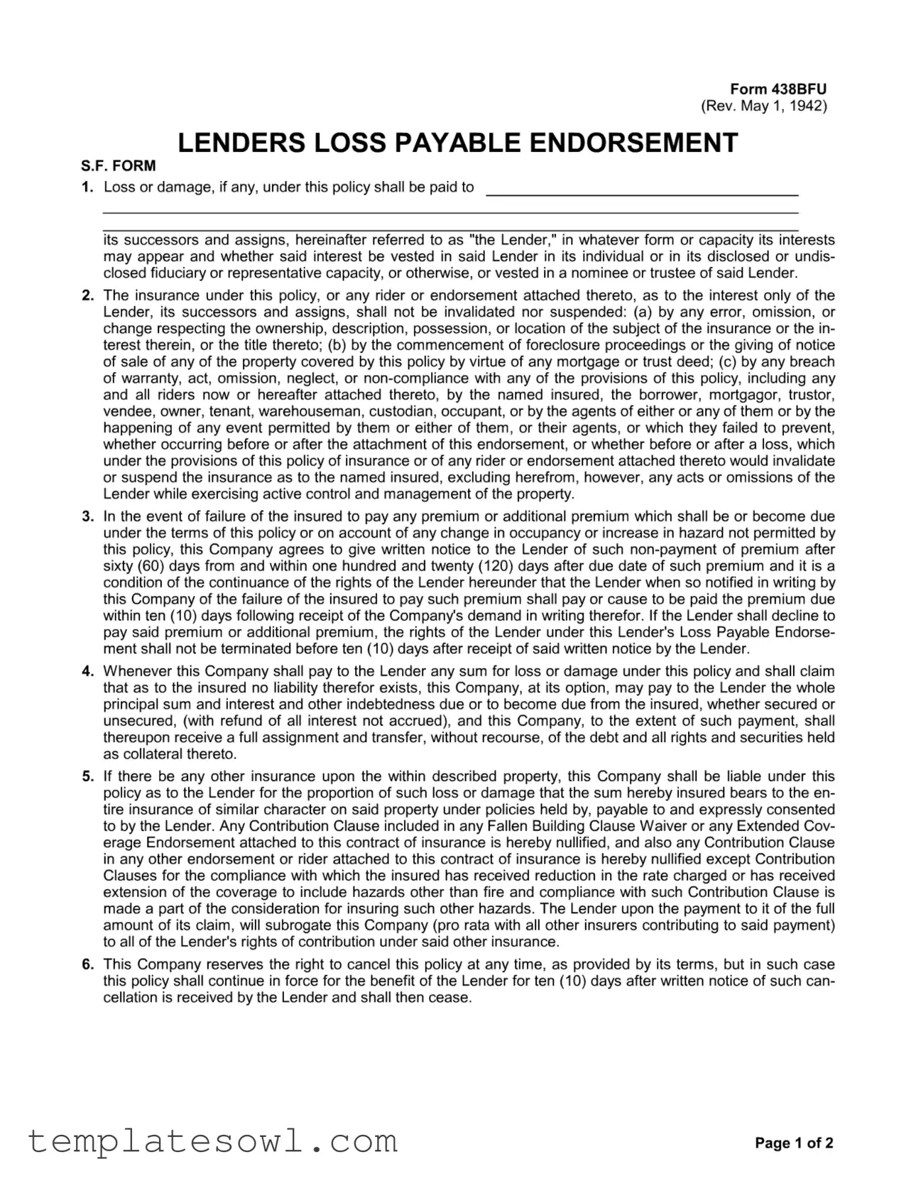 Fill Out Your 438Bfu Form