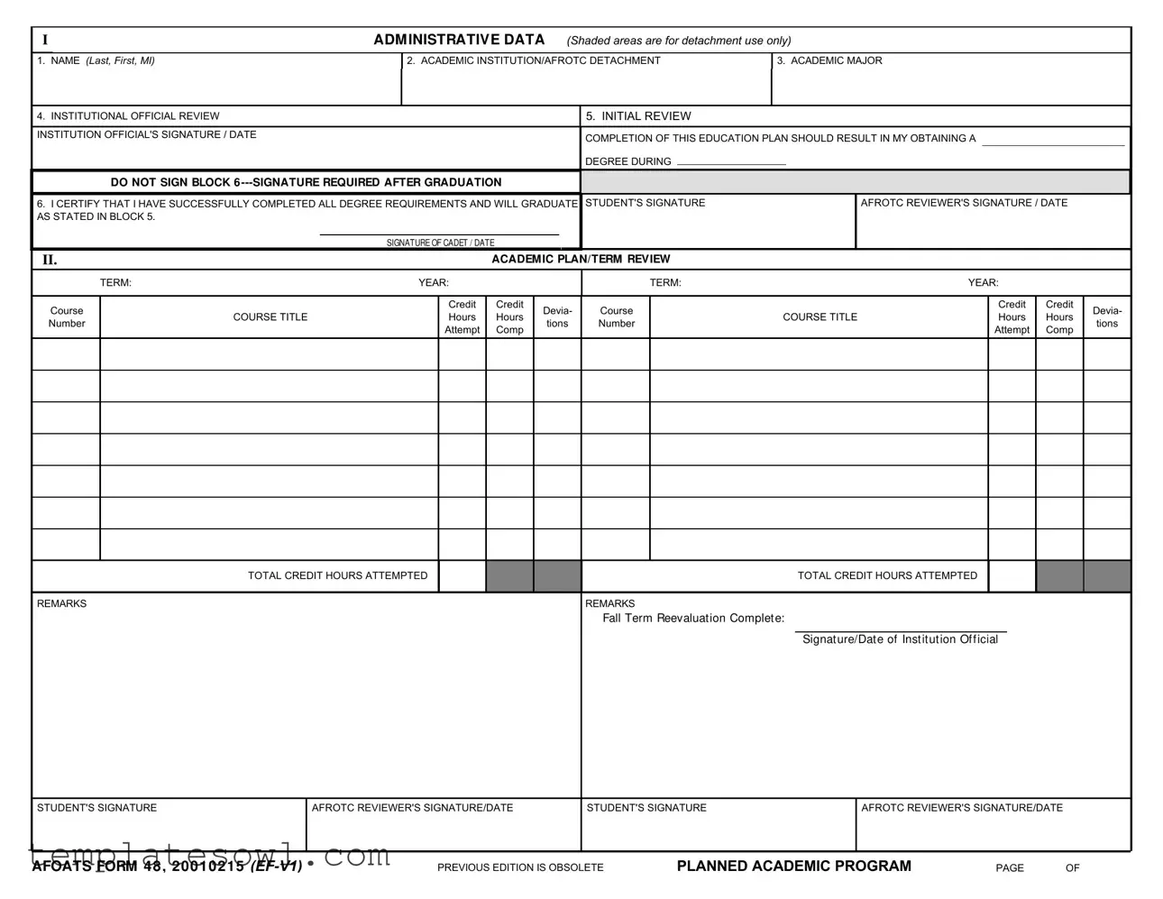 Fill Out Your 48 Form