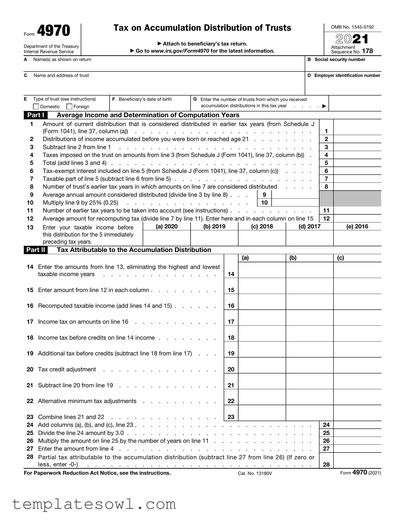 Fill Out Your 4970 Form