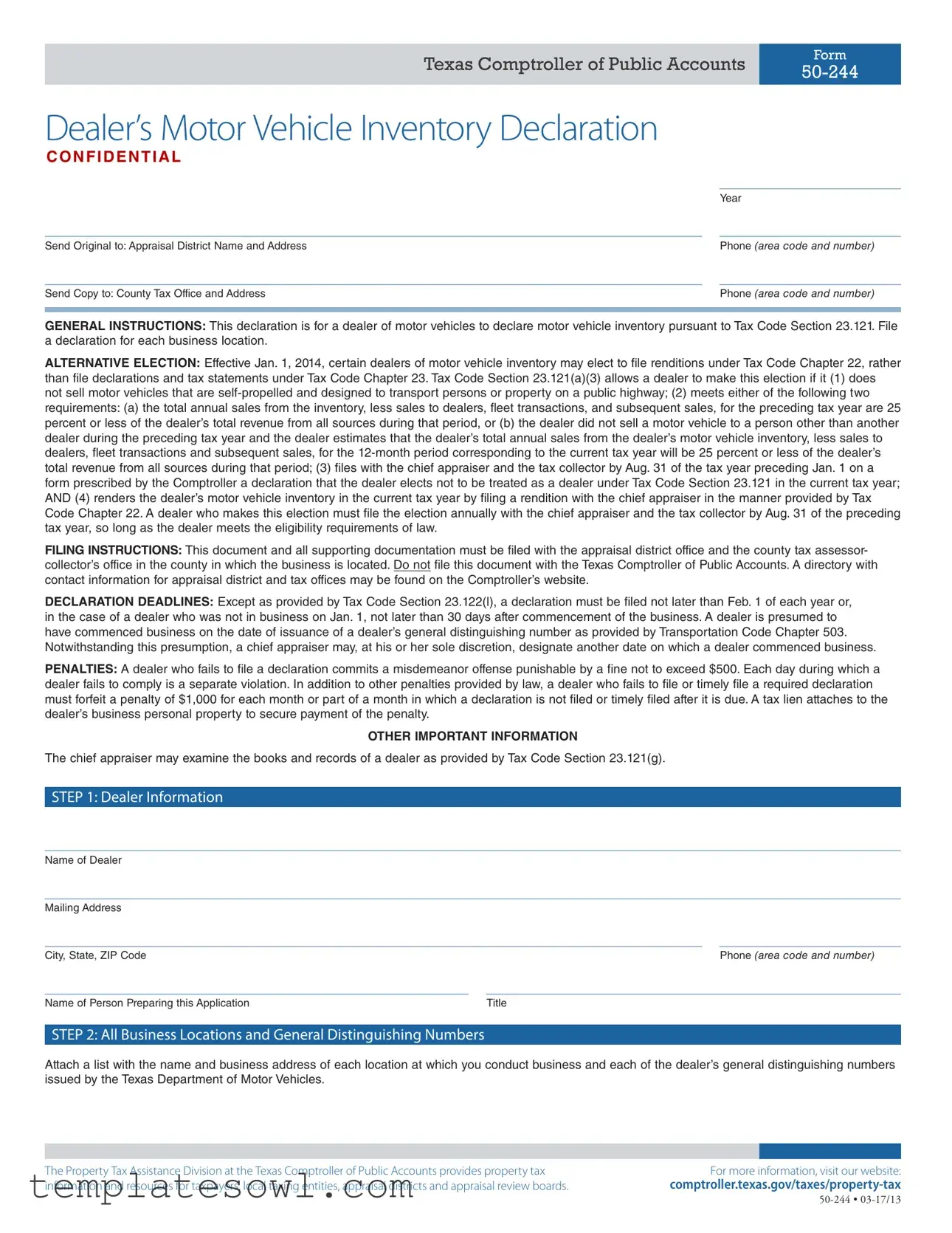 Fill Out Your 50 244 Form