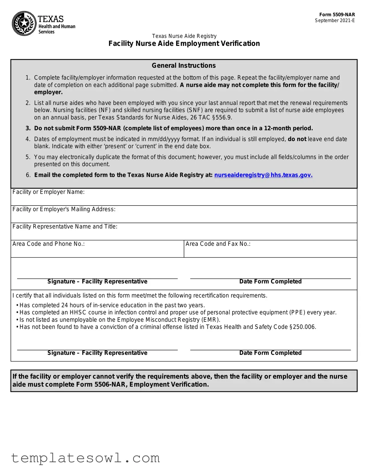 Fill Out Your 5509 Nar Form