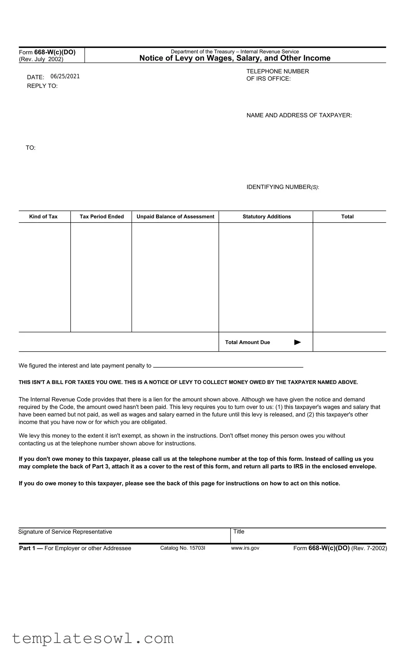 Fill Out Your 668 W C Do Form