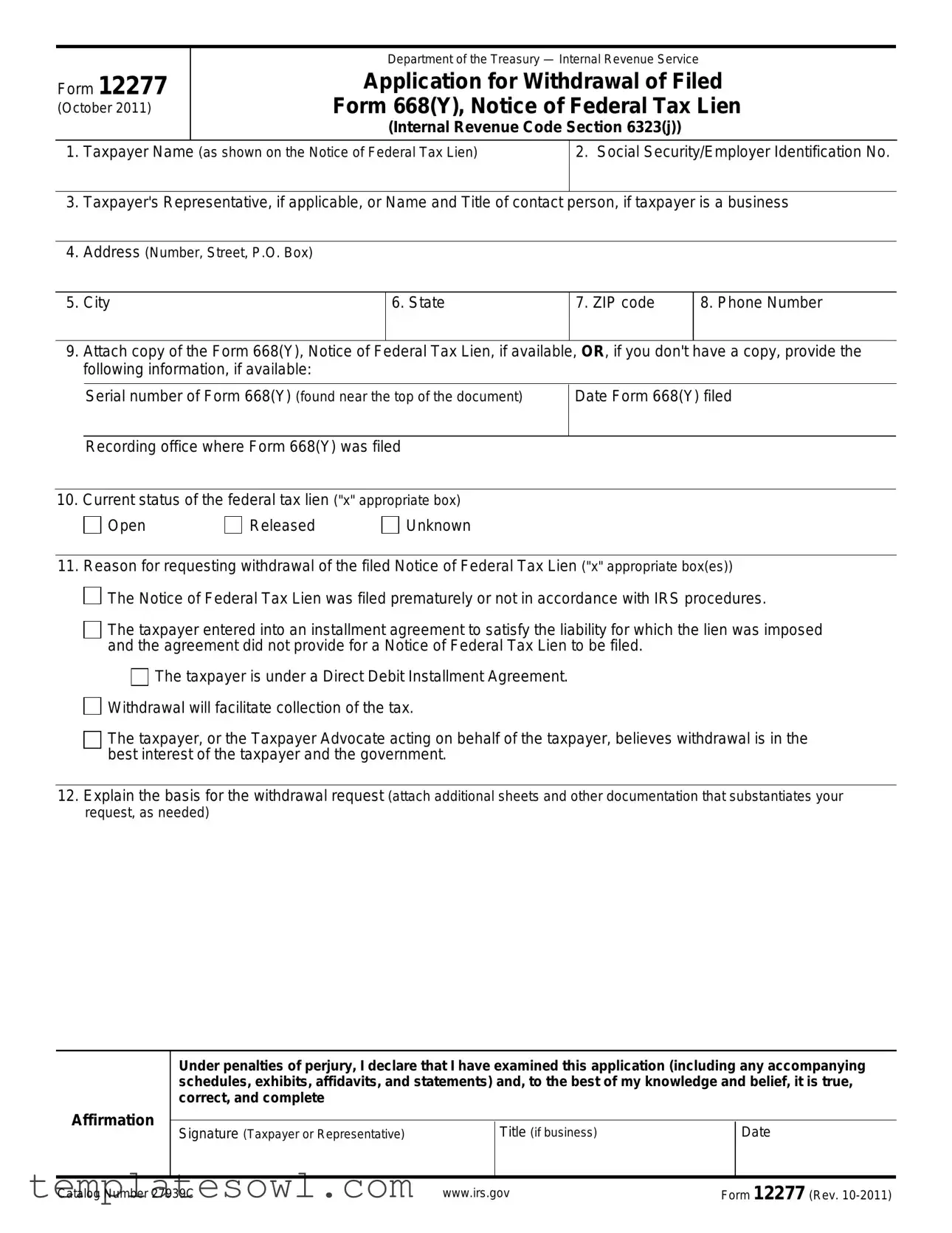 Fill Out Your 668 Y Form
