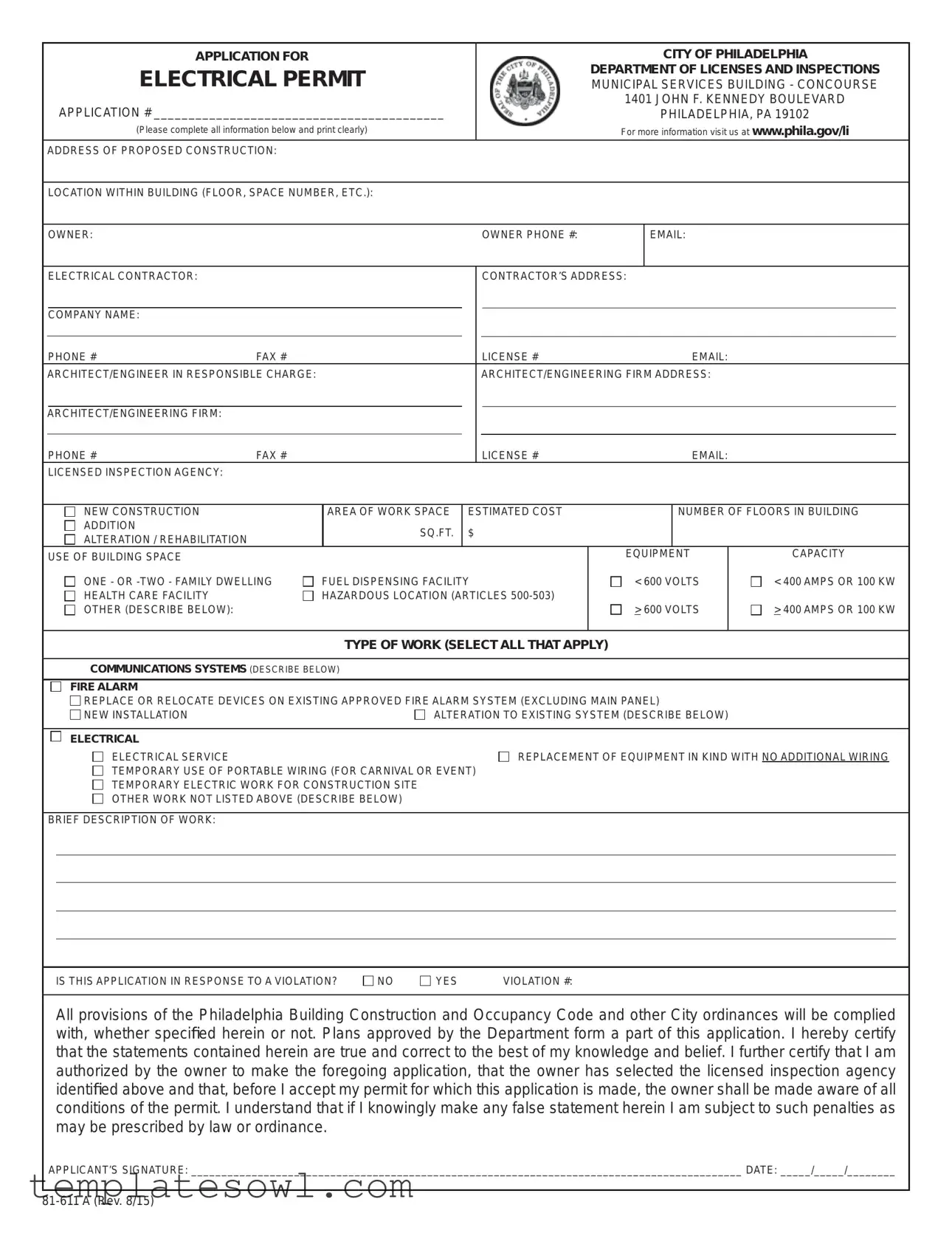 Fill Out Your 81 611A Form