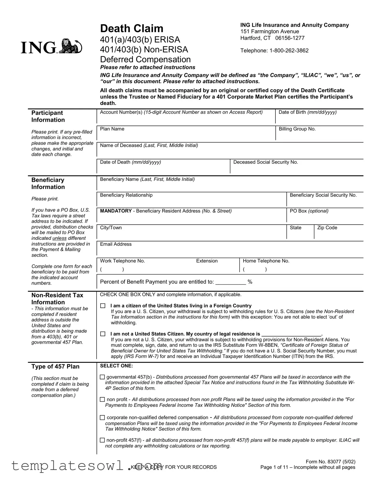 Fill Out Your 83077 Form