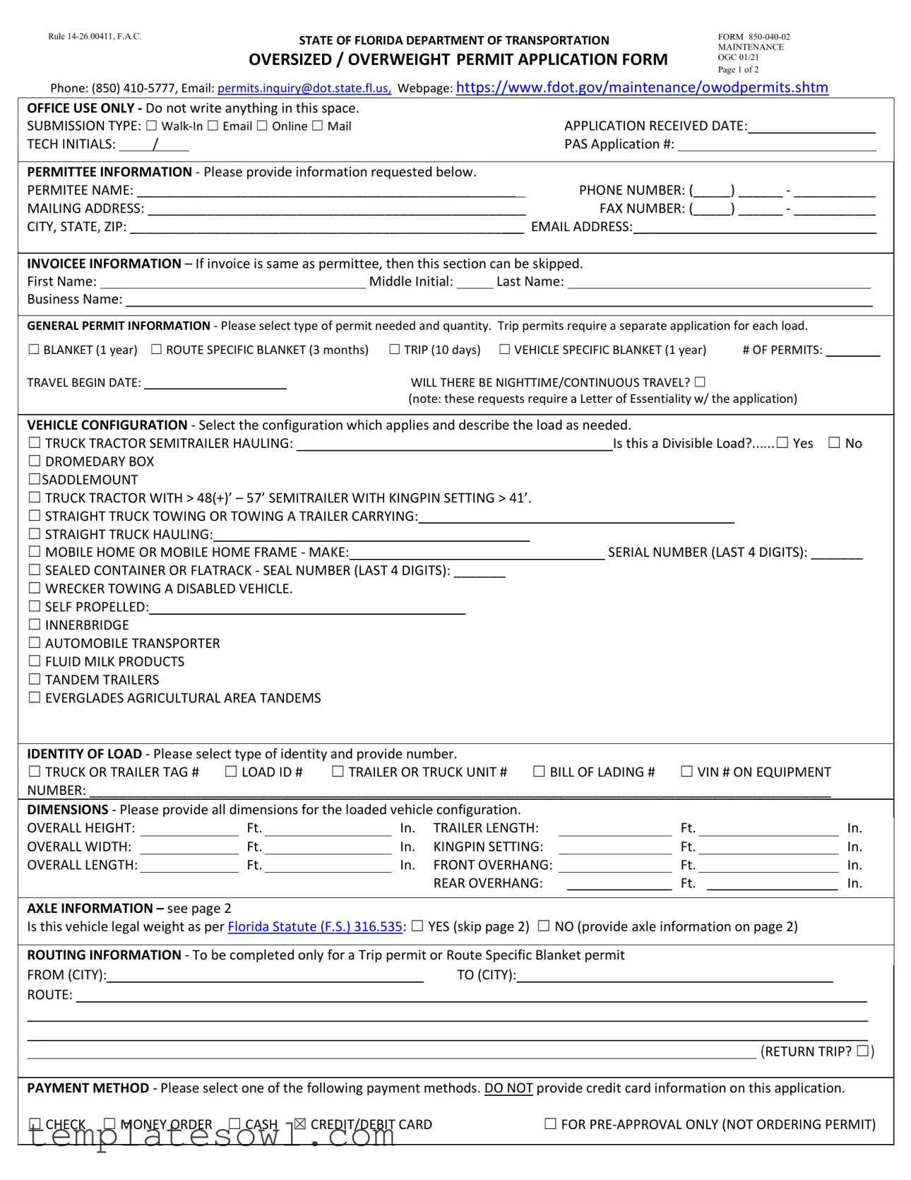 Fill Out Your 850 040 02 Form