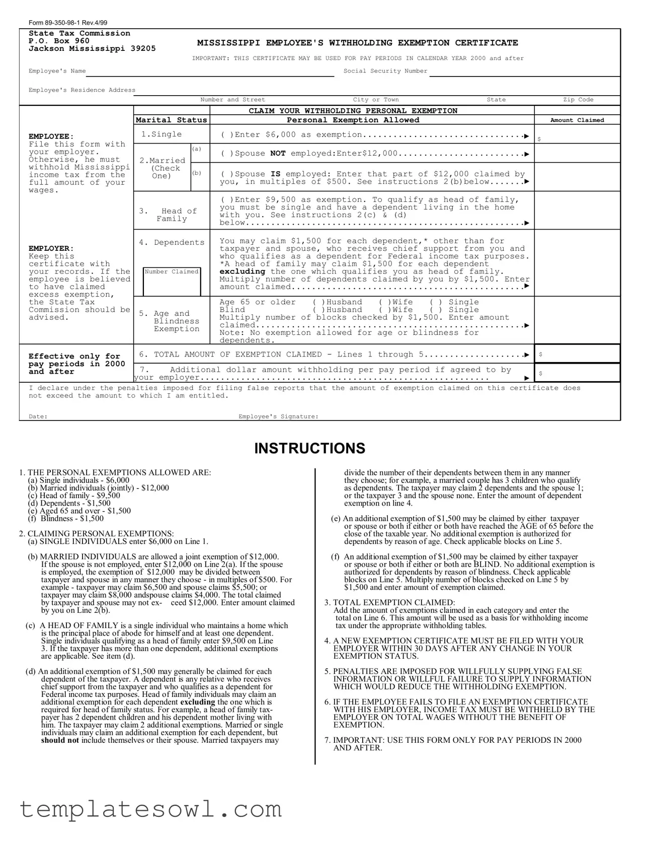 Fill Out Your 89 350 98 1 Form