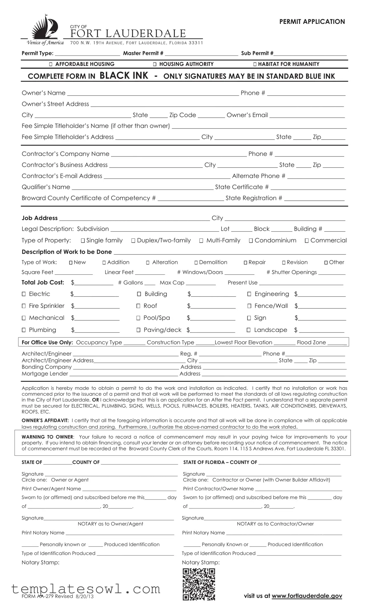 Fill Out Your Aa 279 Form