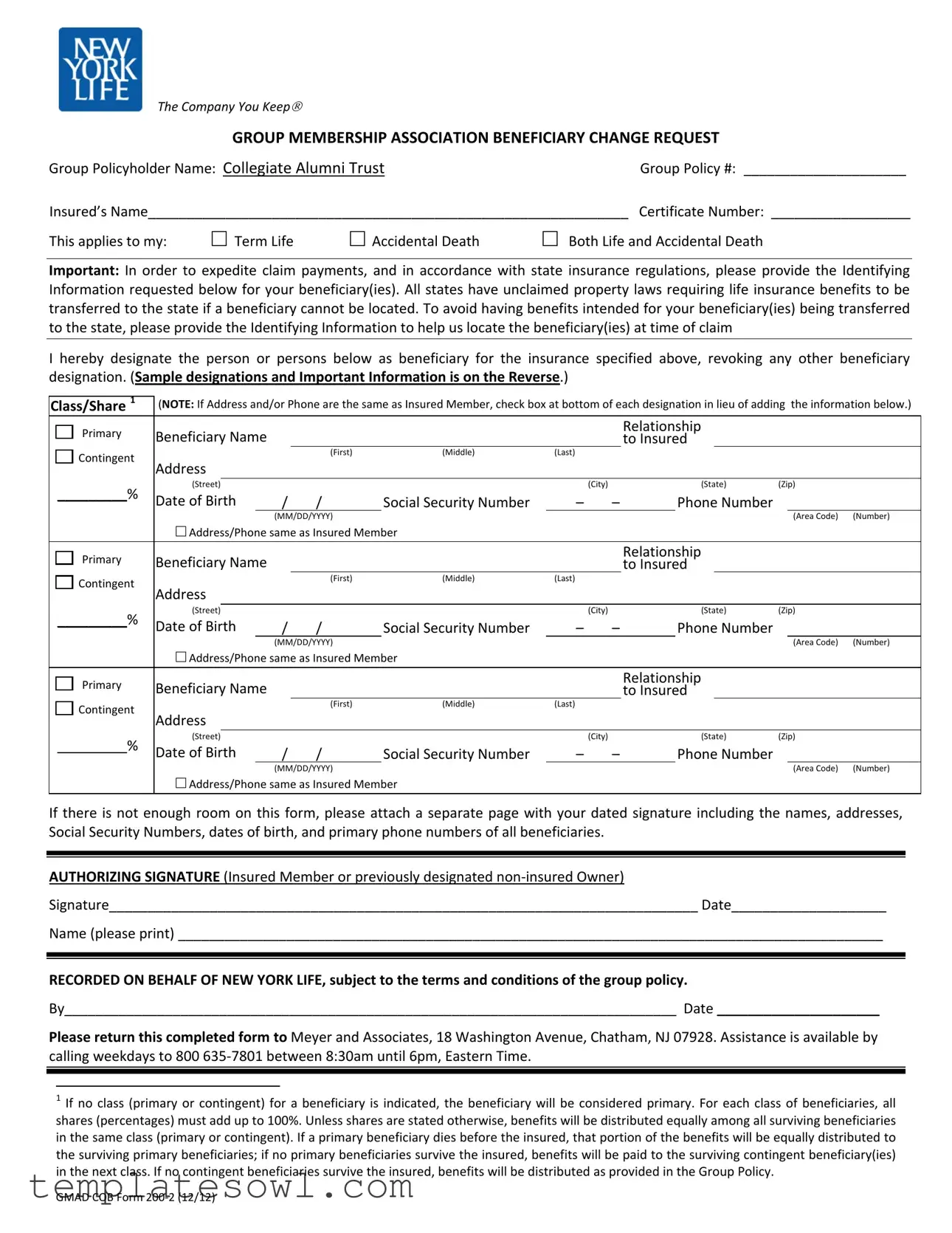 Fill Out Your Aarp Life Insurance Form