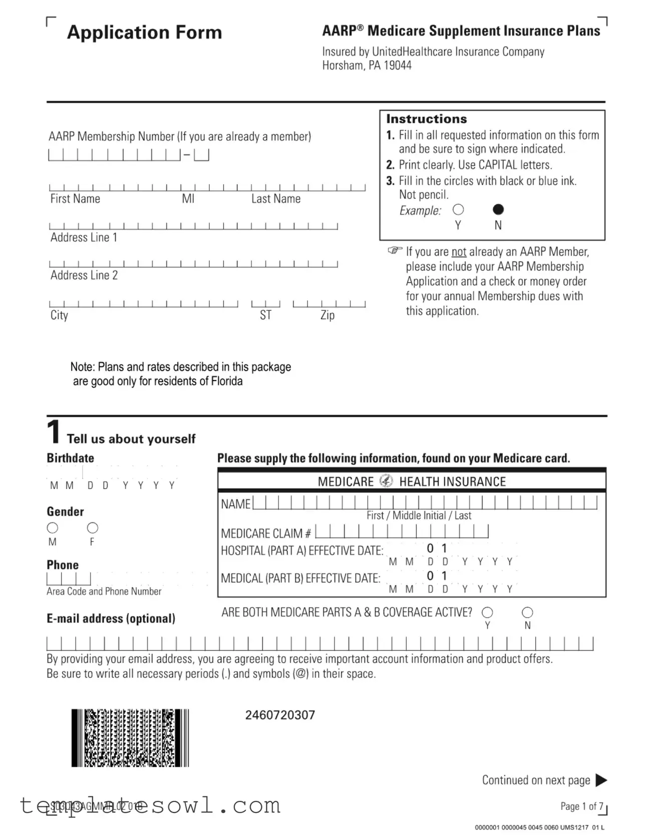 Fill Out Your Aarp Medicare Supplement Form