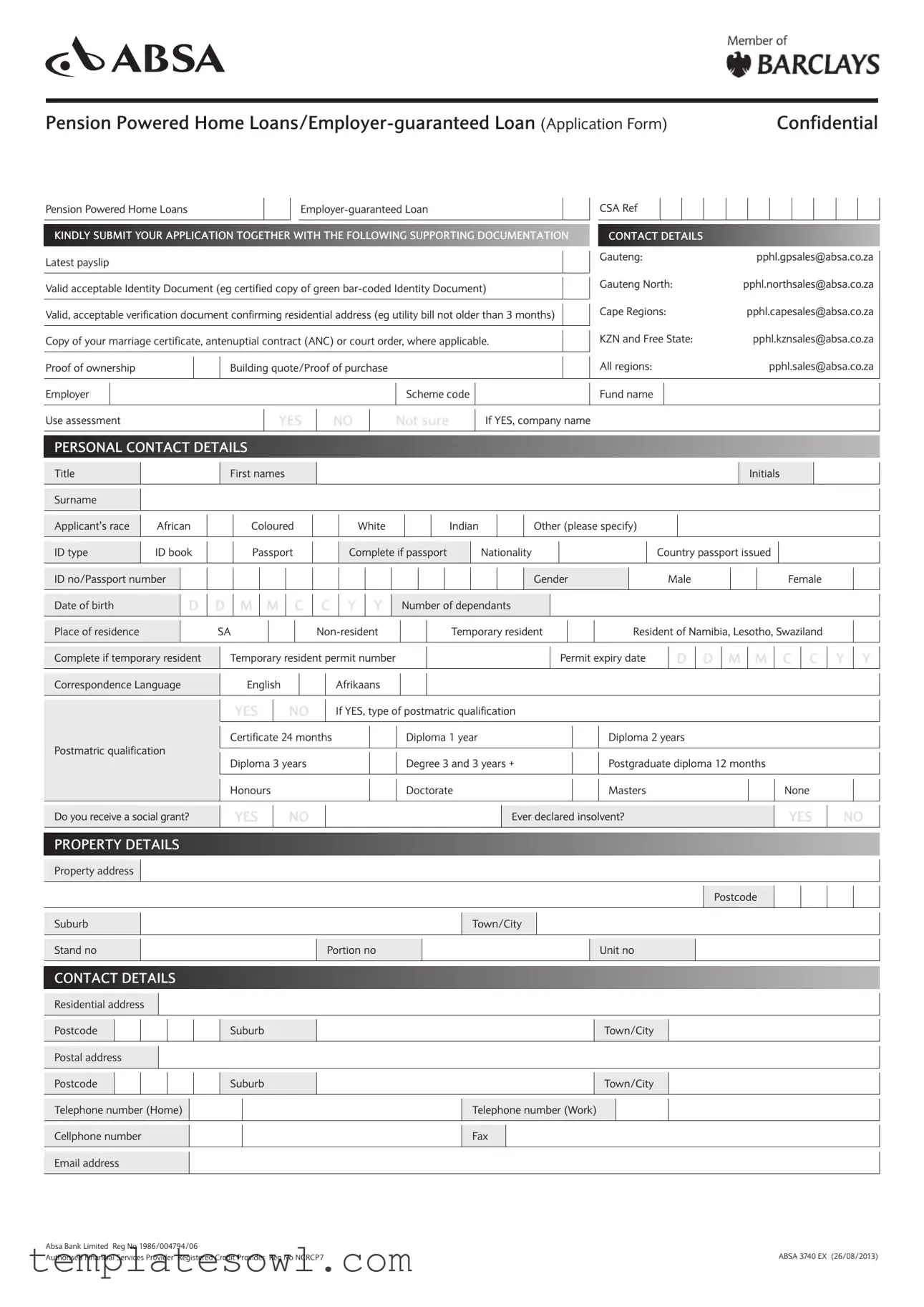Fill Out Your Absa 3740 Ex Form