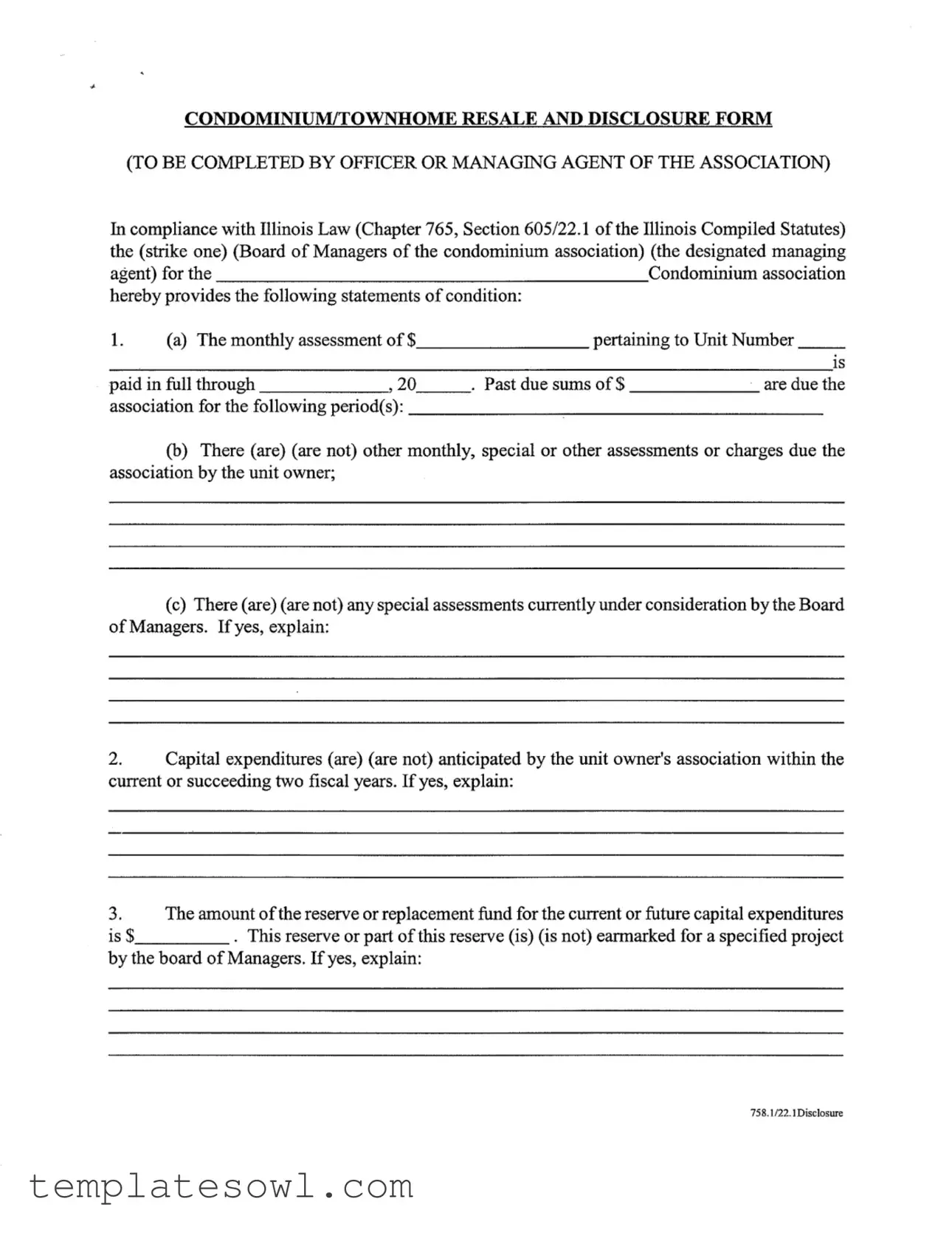 Fill Out Your Act 221 Disclosure Form