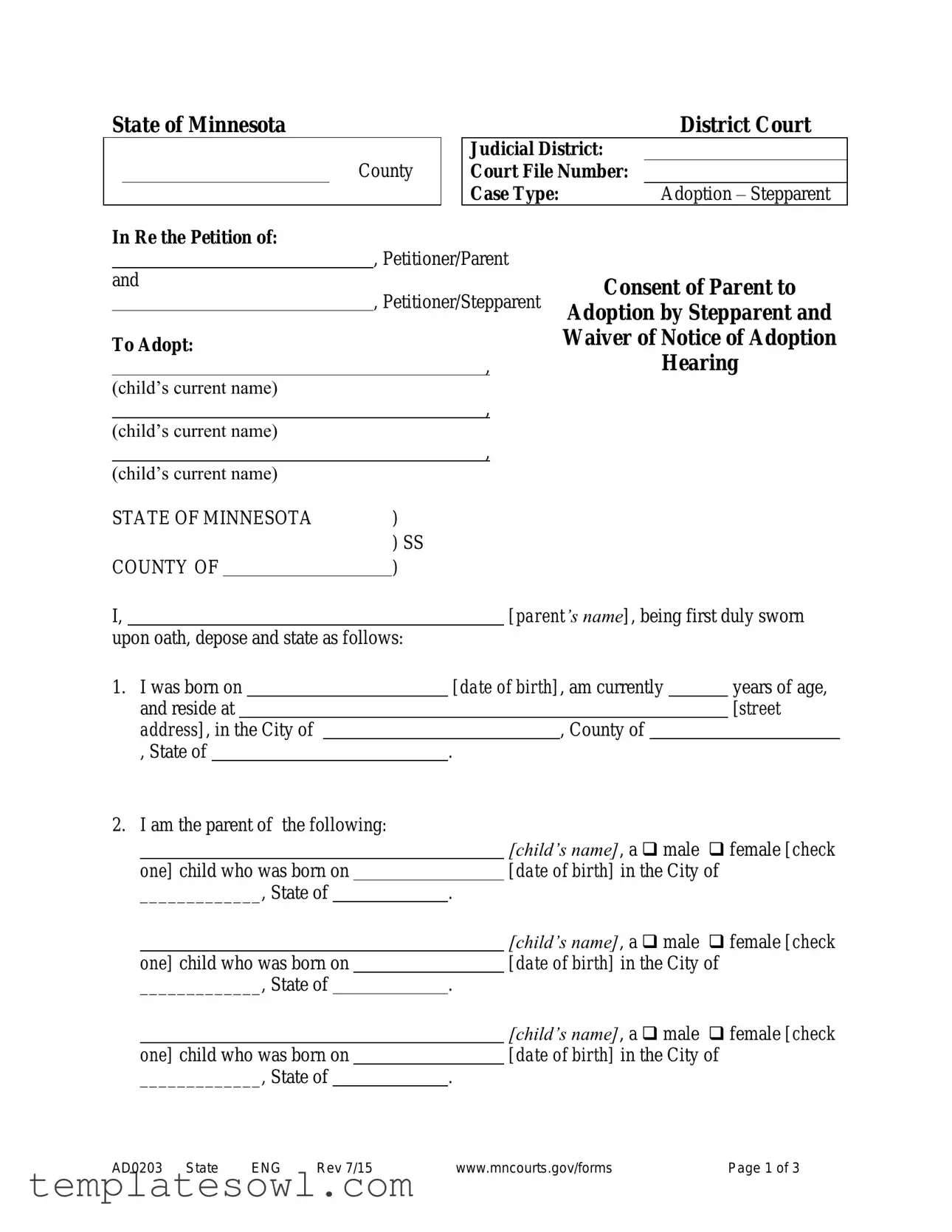 Fill Out Your Ad0203 Form