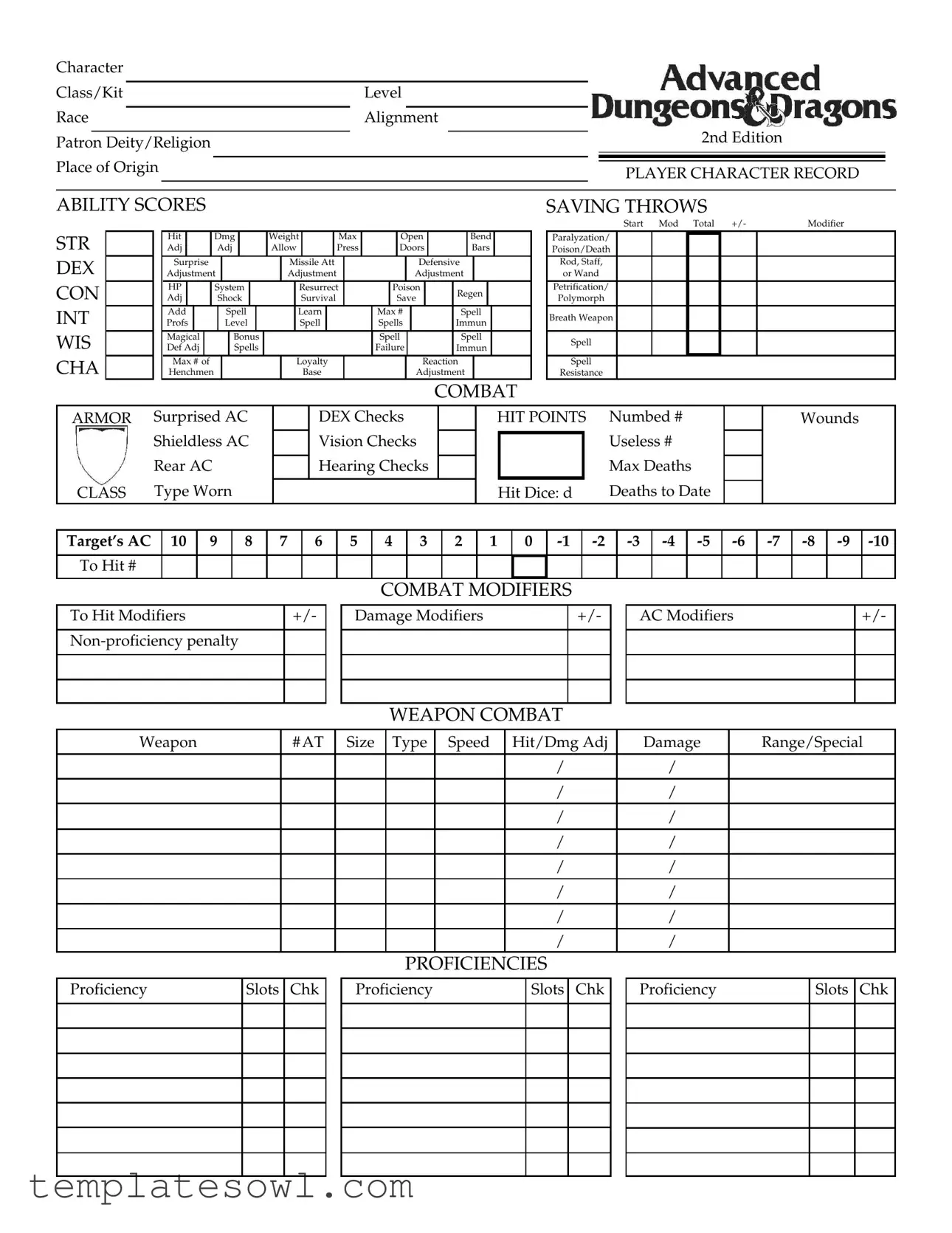 Fill Out Your Add Character Sheet Form