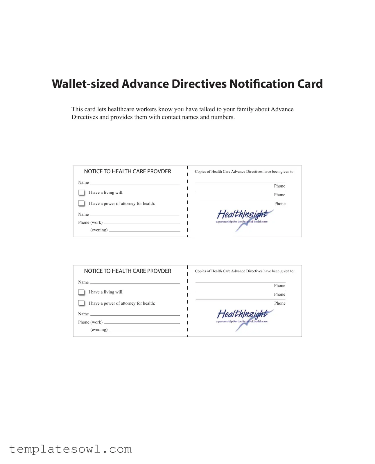 Fill Out Your Advance Vaccine Card Form