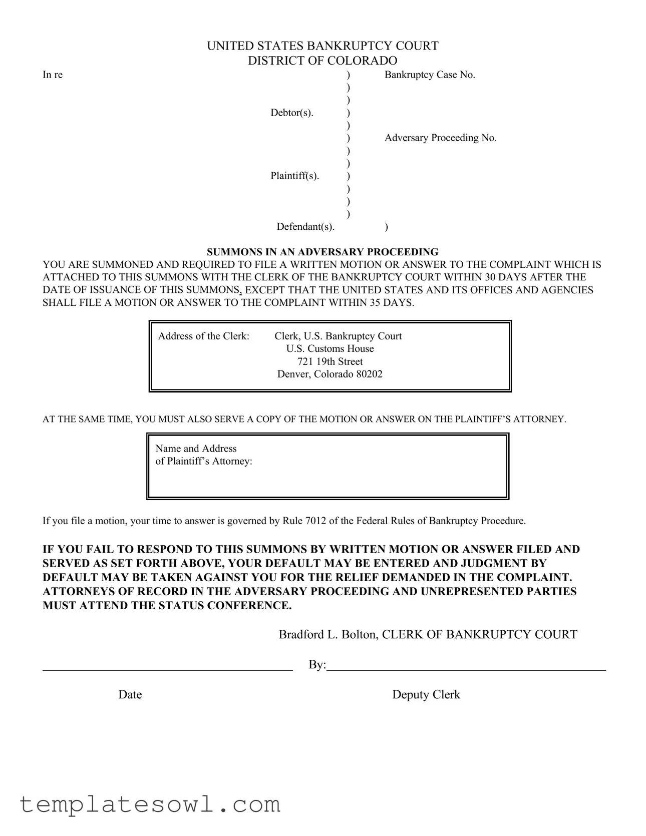 Fill Out Your Adversary Complaint Form