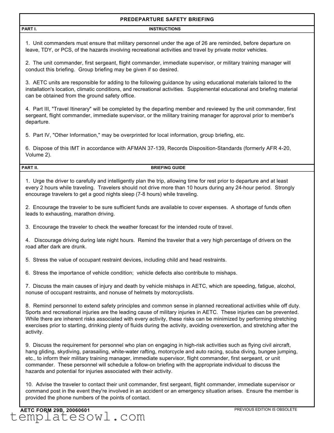 Fill Out Your Aetc 29B Form