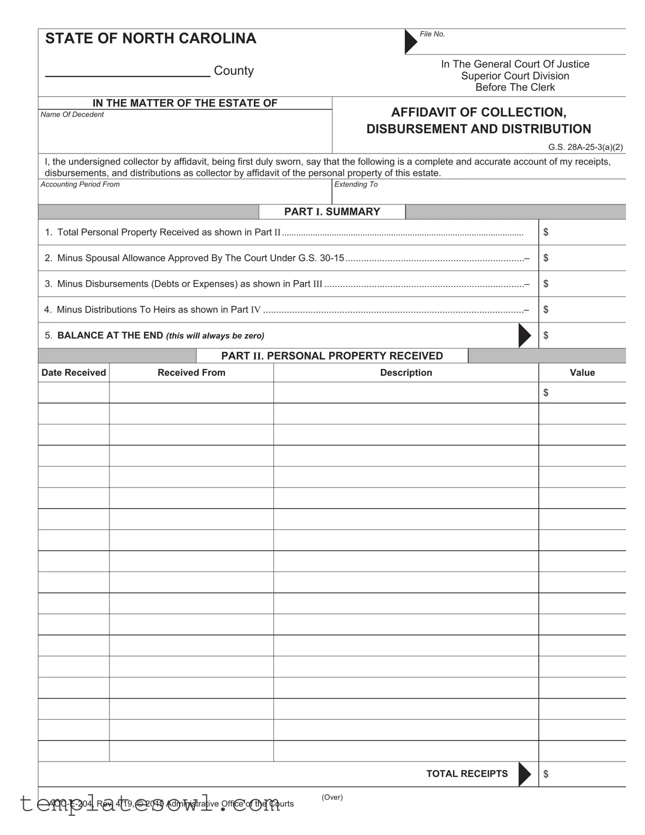 Fill Out Your Aoc E 204 Form