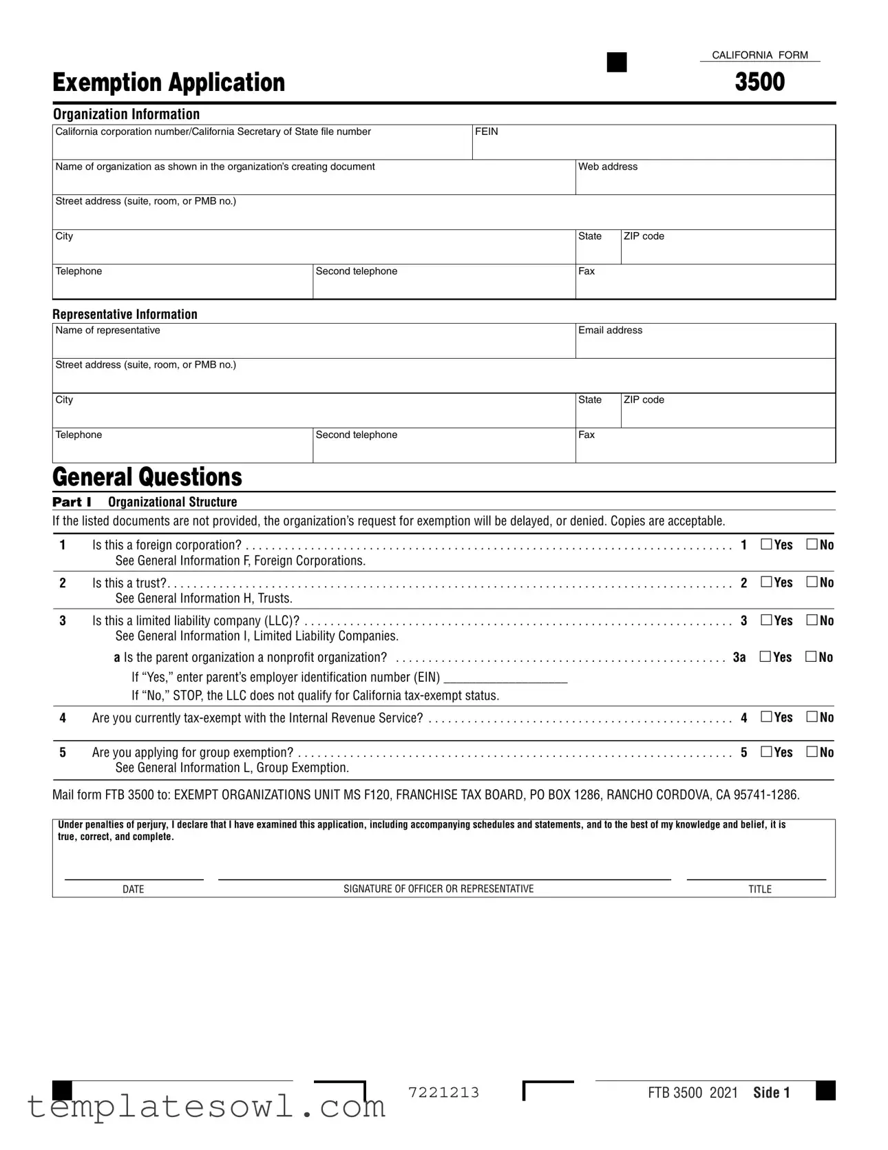 Fill Out Your Application Exemption Form