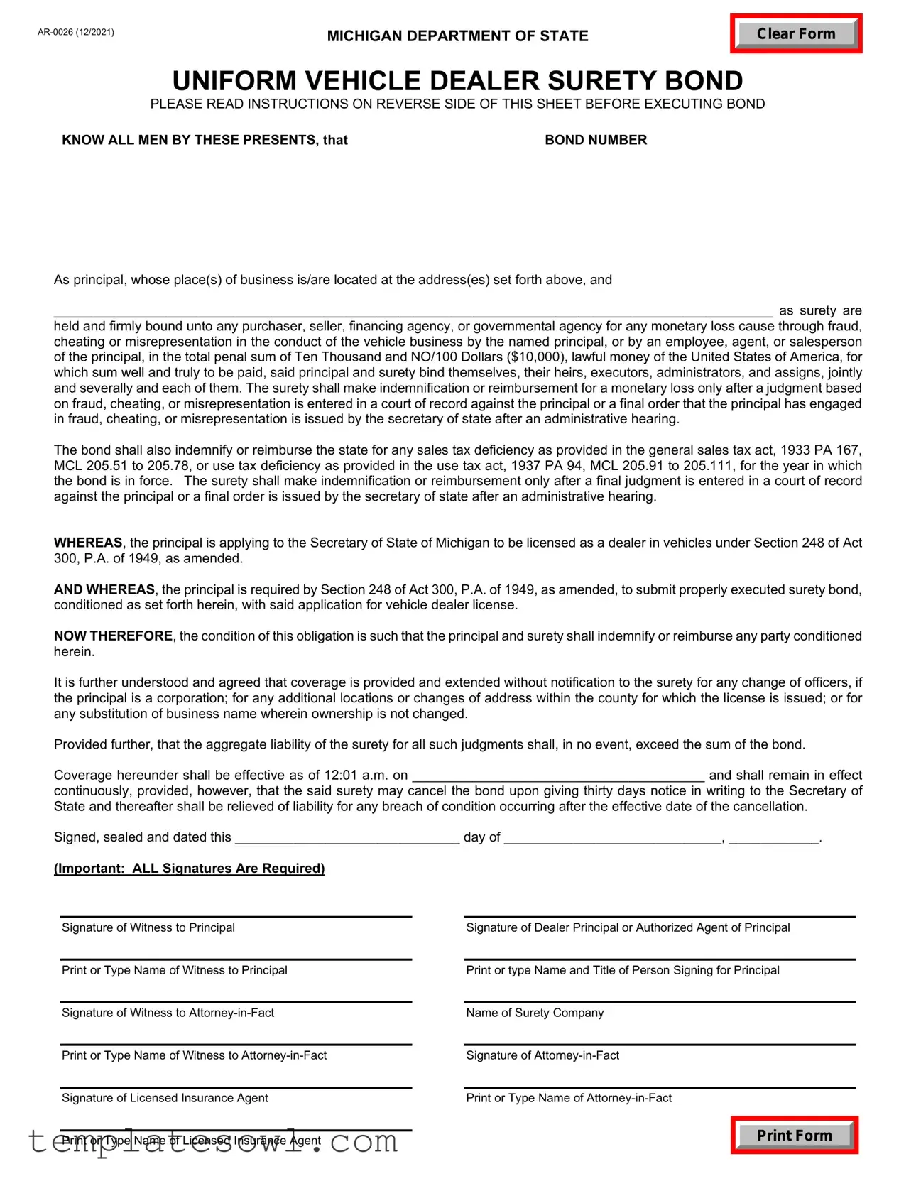 Fill Out Your Ar 0026 Form