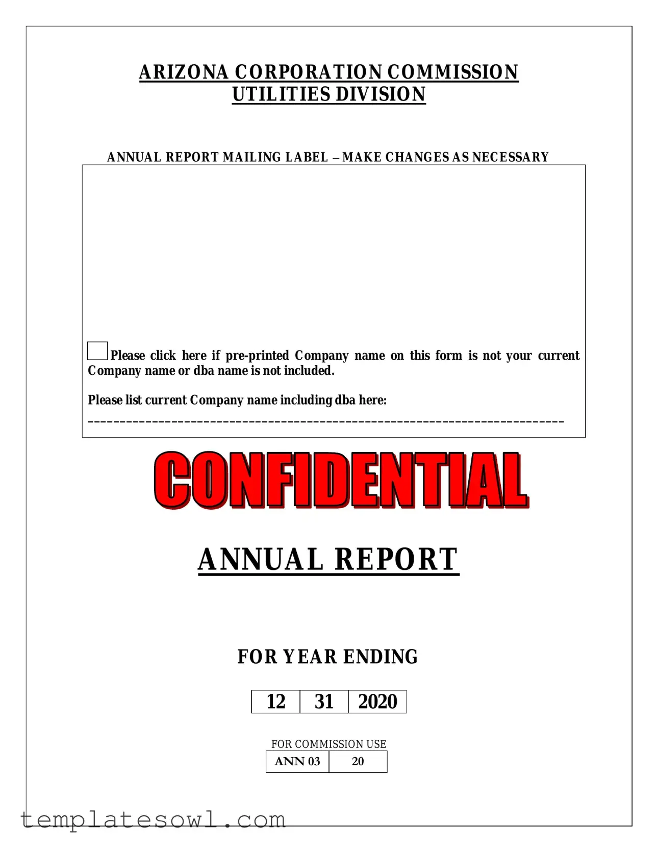 Fill Out Your Arizona Annual Report Form