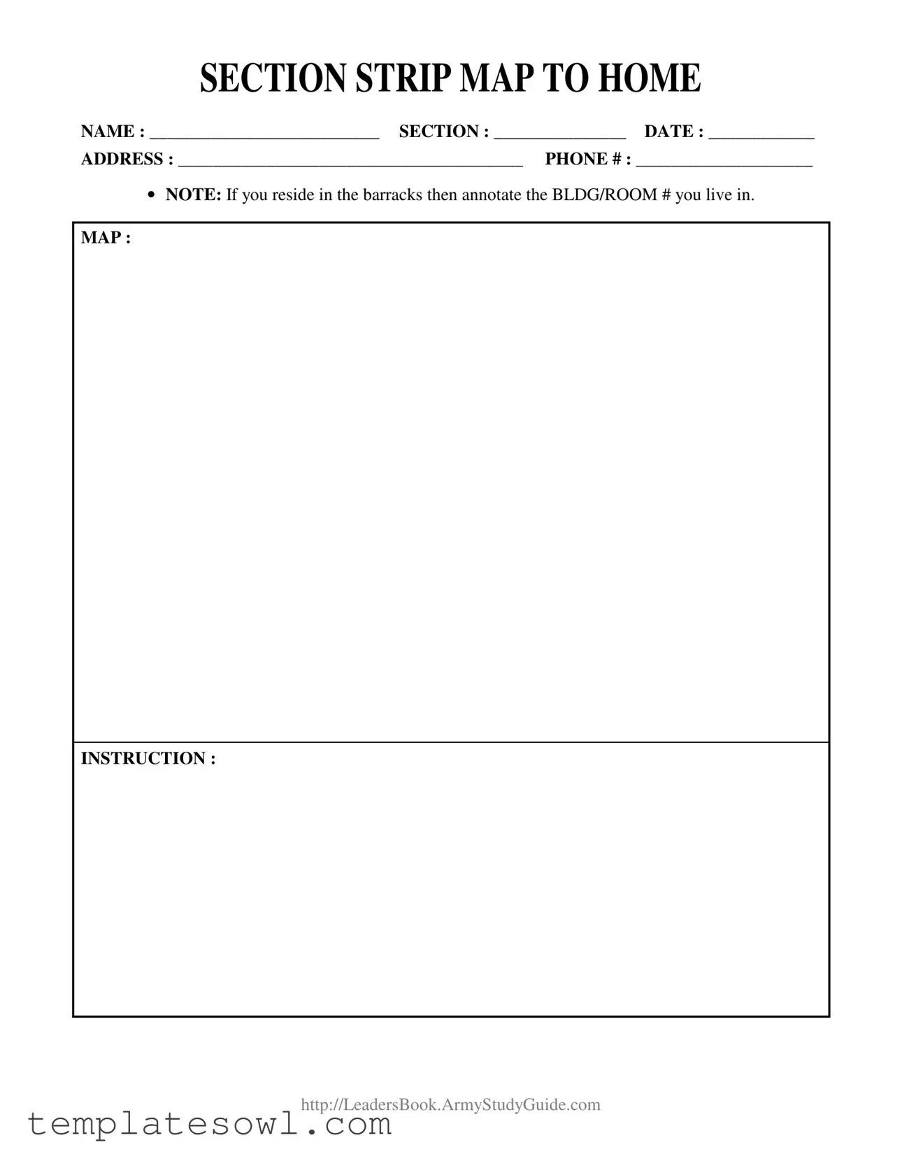 Fill Out Your Army Strip Map Form