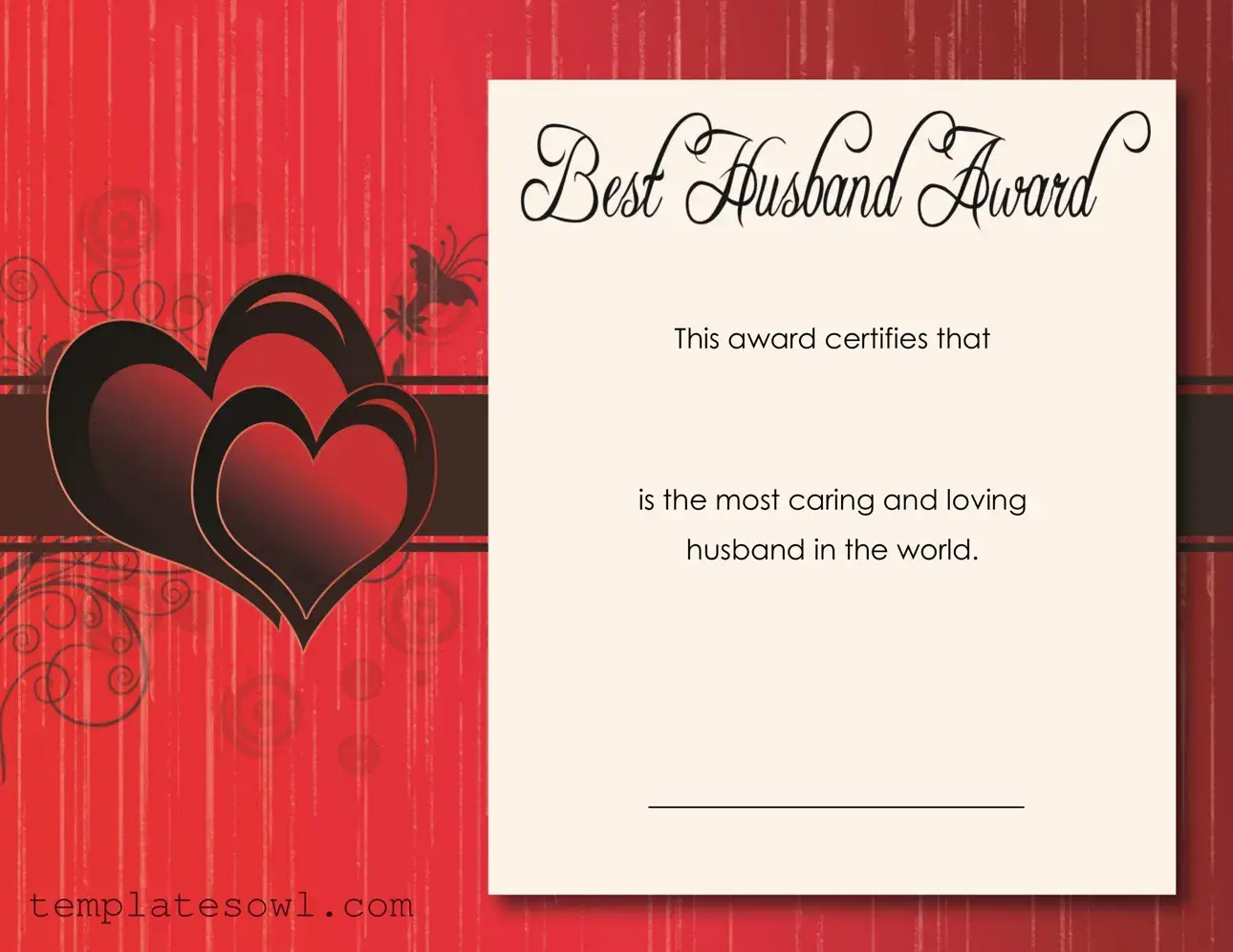 Fill Out Your Best Husband Certificate Form