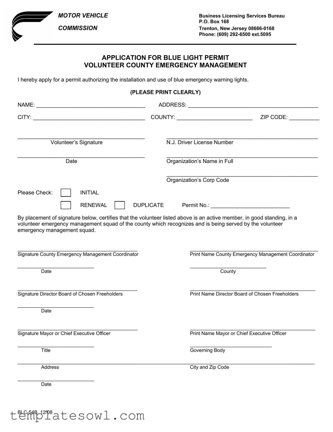 Fill Out Your Blc 54B Form