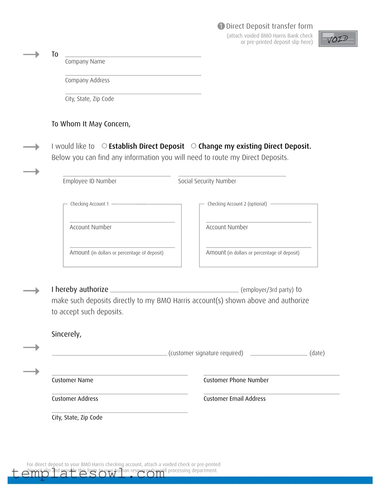 Fill Out Your Bmo Direct Deposit Form