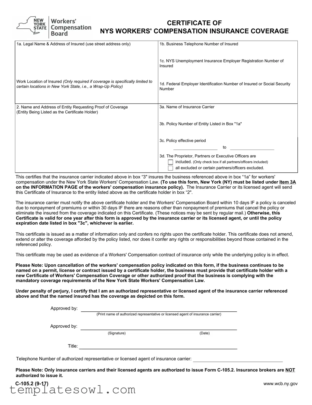 Fill Out Your C 105 2 Form