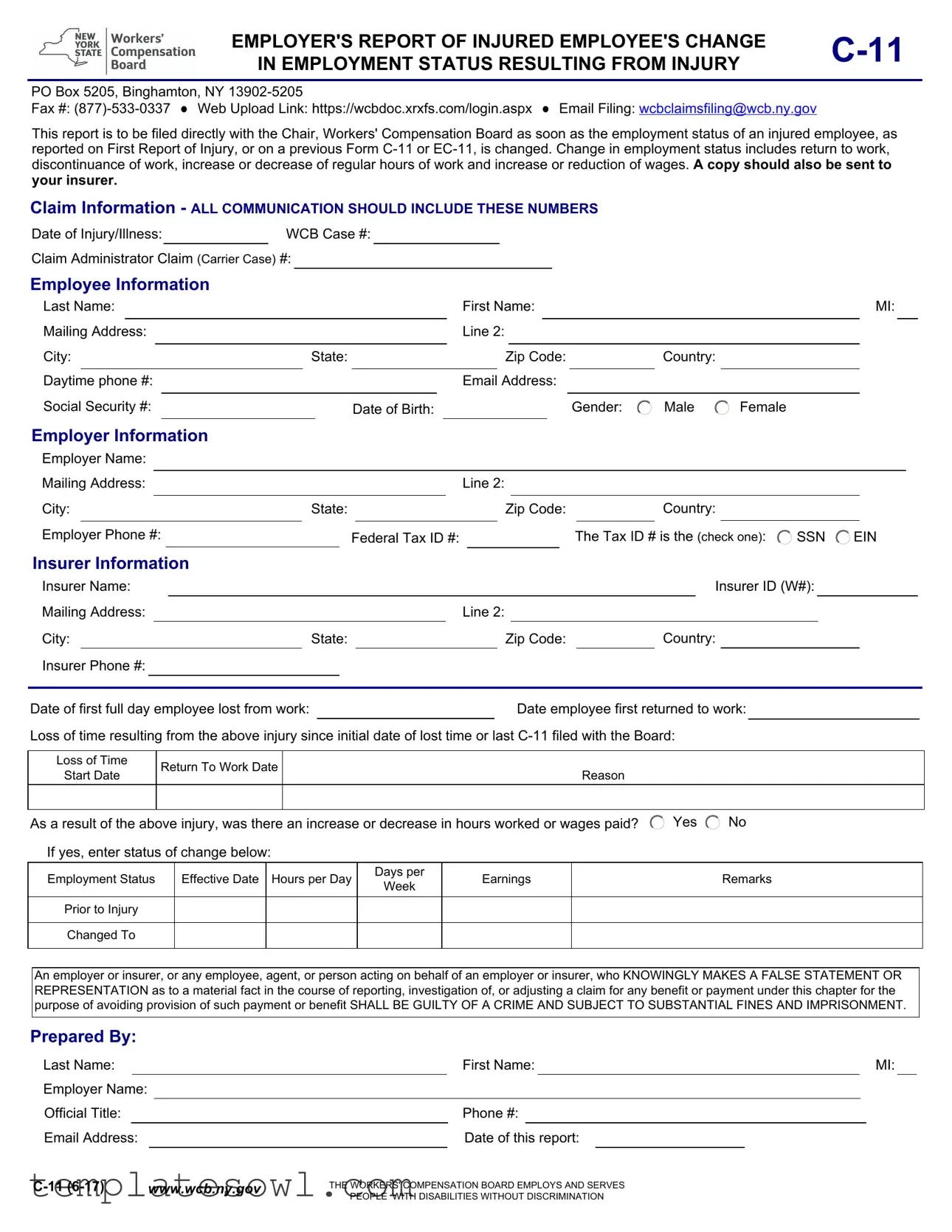 Fill Out Your C 11 Form