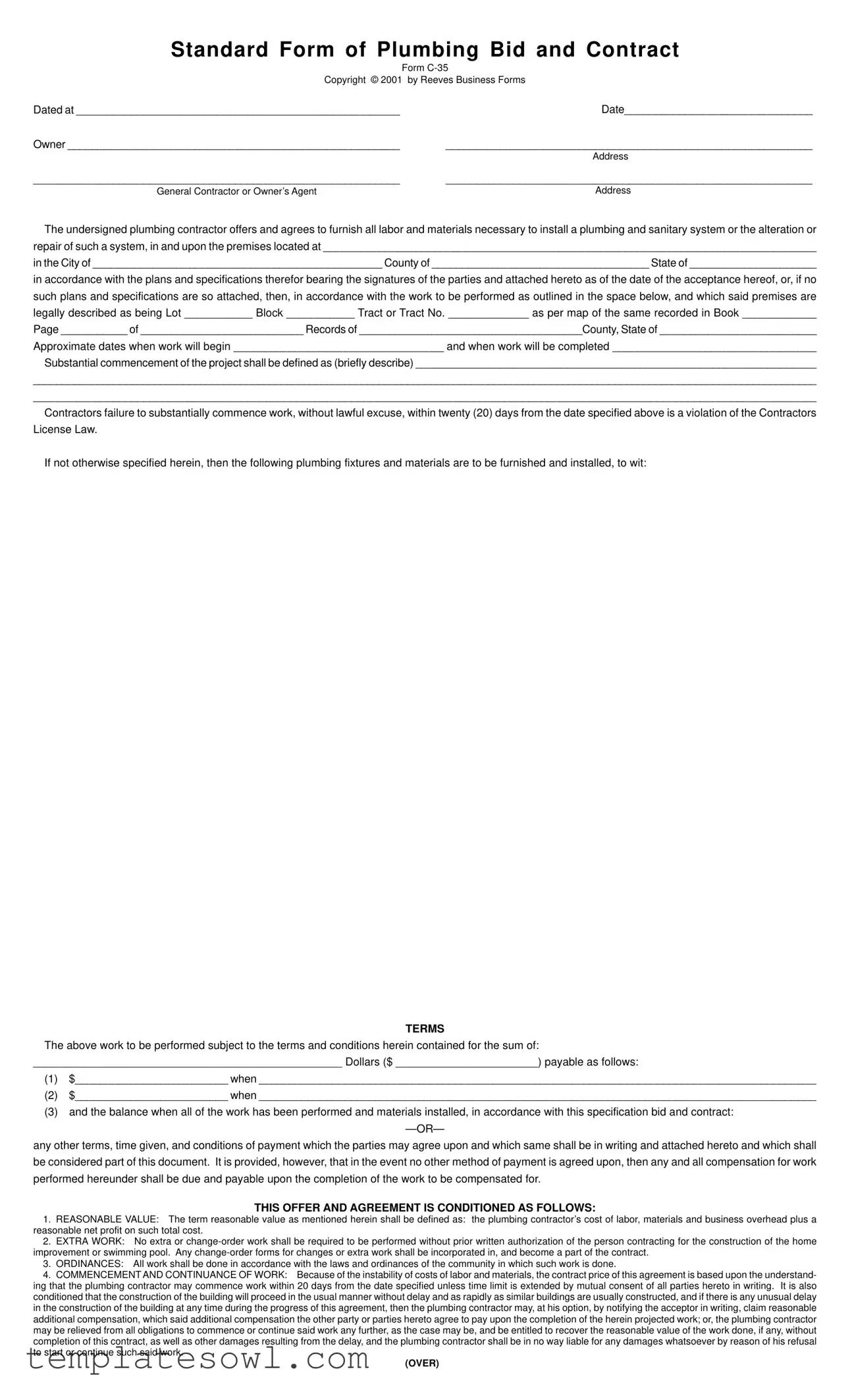 Fill Out Your C 35 Form