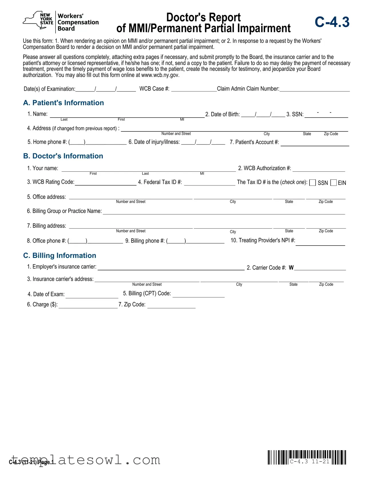 Fill Out Your C 4 3 Form