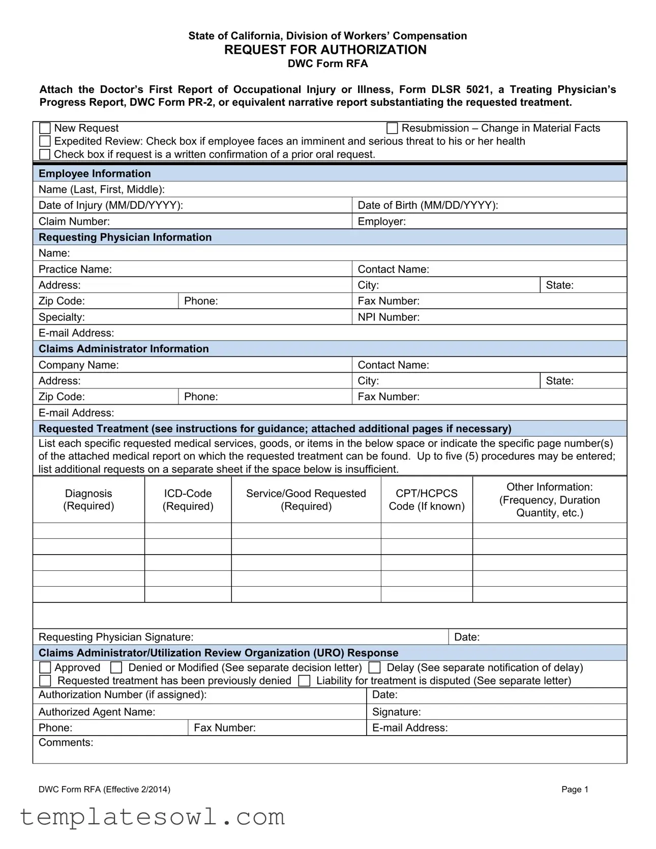 Fill Out Your Ca Participating Application Form